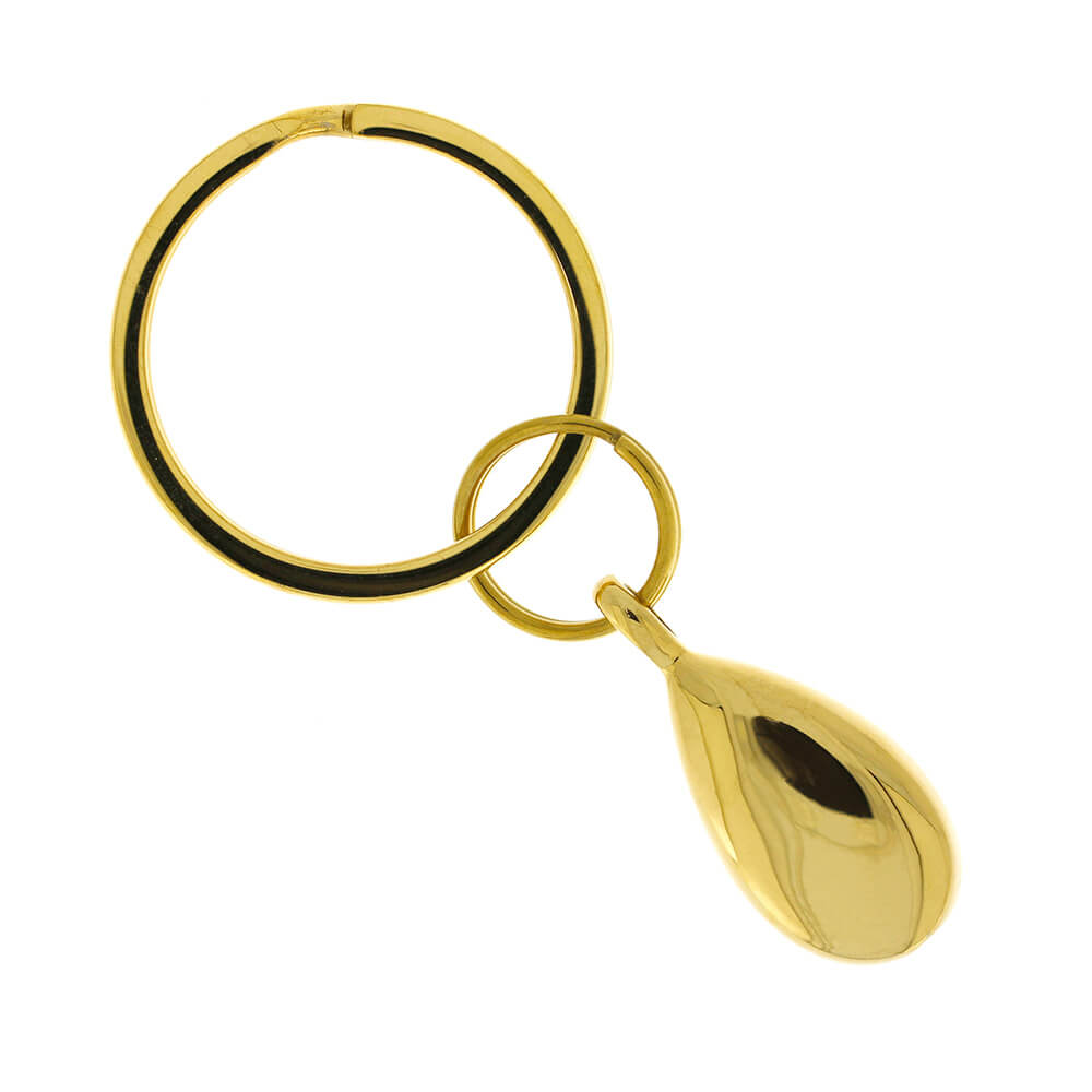 Yellow Gold Color Memorial Keychain