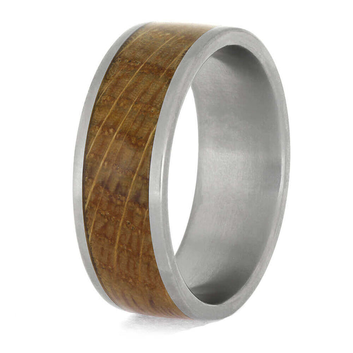 Tequila Barrel Oak Wood Wedding Band