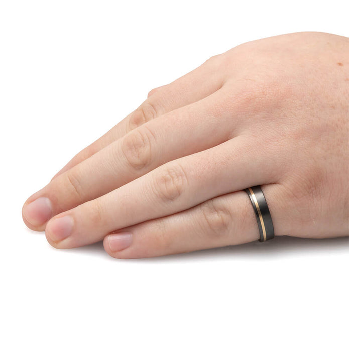 Men's Black Metal Wedding Band