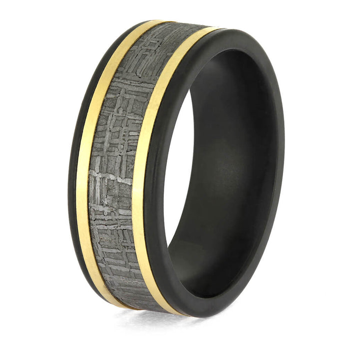 Black Zirconium and Gibeon Meteorite Ring