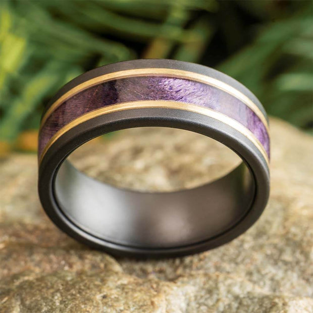 Men's Purple Wedding Band