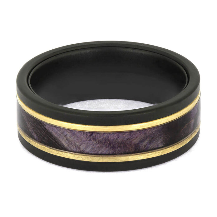 Men's Purple and Gold Ring