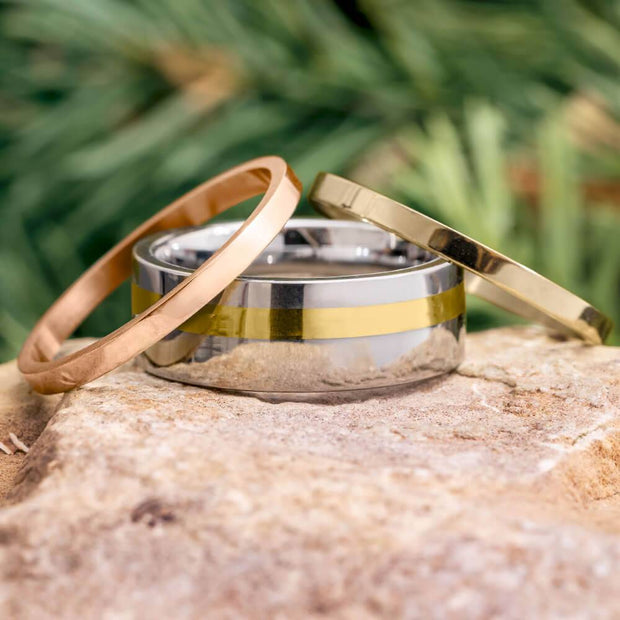 Three Tone Interchangeable Ring