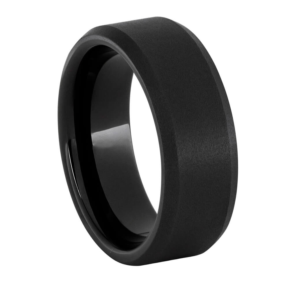 Plain Black Ceramic Ring