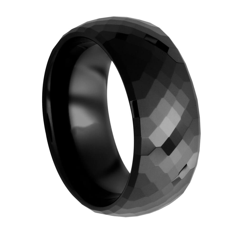 Faceted Wedding Band for Men