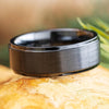 Black Ceramic Wedding Band