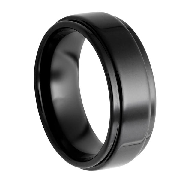 Black Ceramic Wedding Band