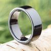 Minimalist Black Ceramic Wedding Band