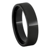 Flat Black Ceramic Wedding Band