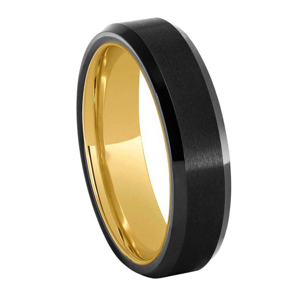 Black and Gold Wedding Band