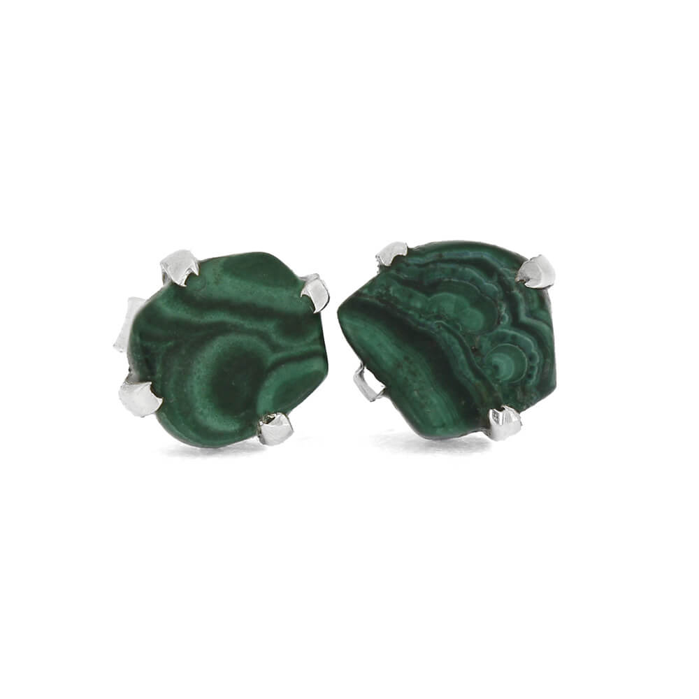Green Stone Stud Earring Set