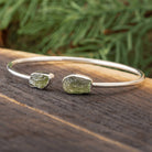 Moldavite Bracelet in Sterling Silver