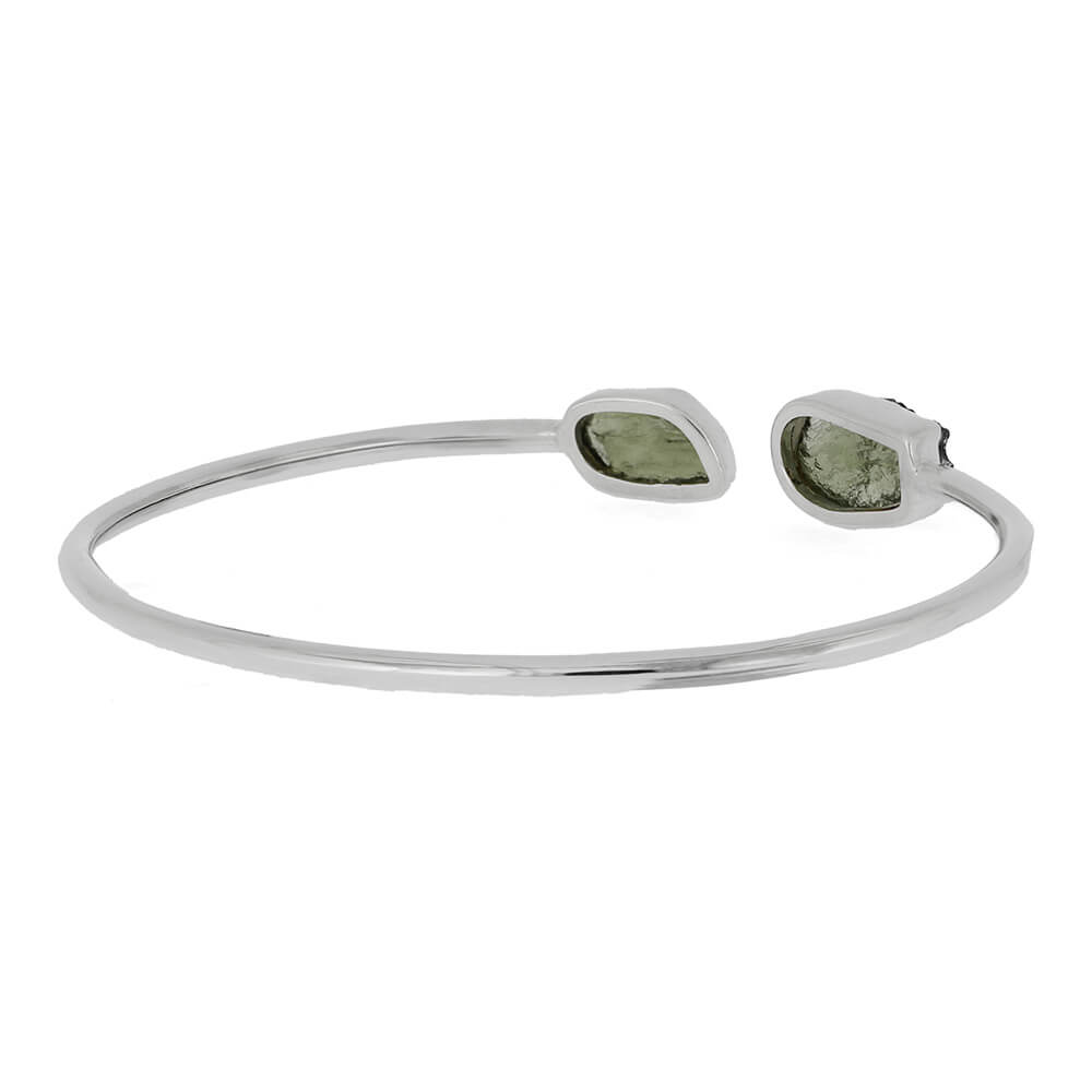 Moldavite Bracelet in Sterling Silver