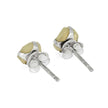 Silver Stud Earrings with Opals