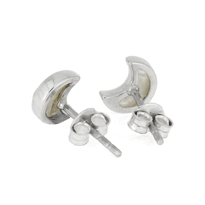 Silver earrings with a heart design on a white background