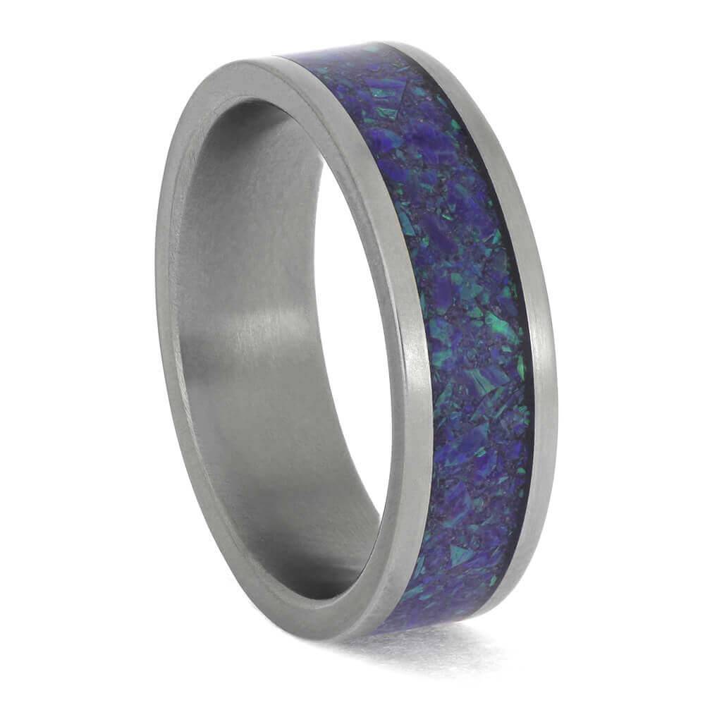 OP41 Synthetic Opal Wedding Band