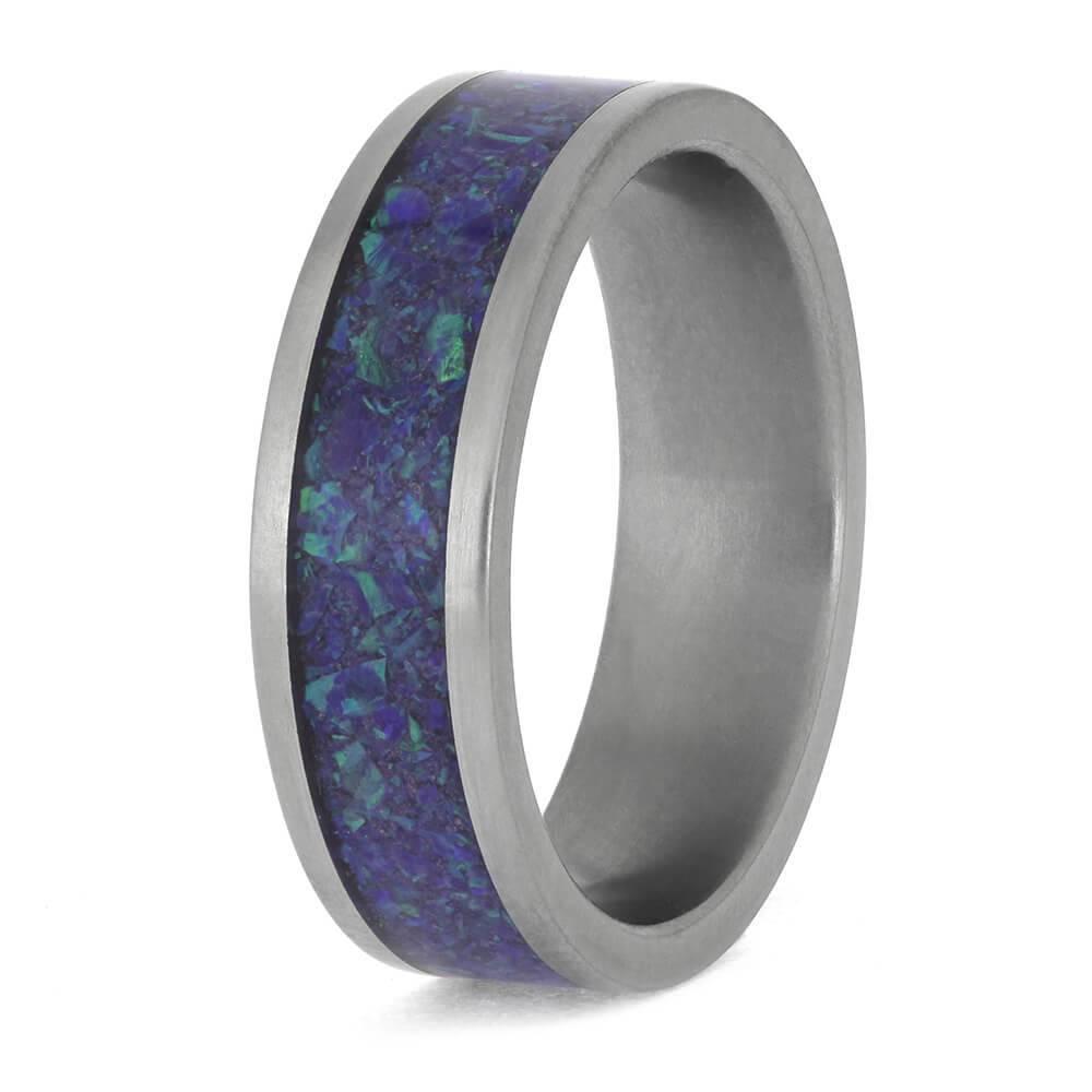 Opal Wedding Band for Men