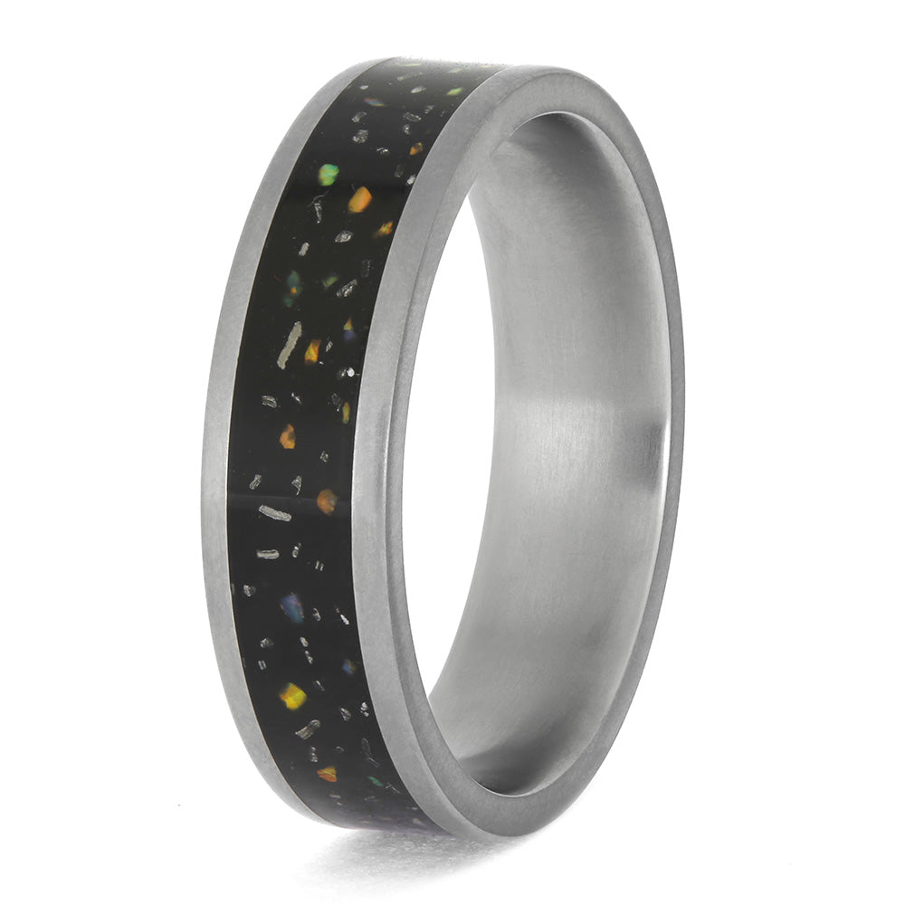 Handmade Stardust Wedding Band for Men