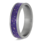 Purple Stardust and Opal Wedding Band