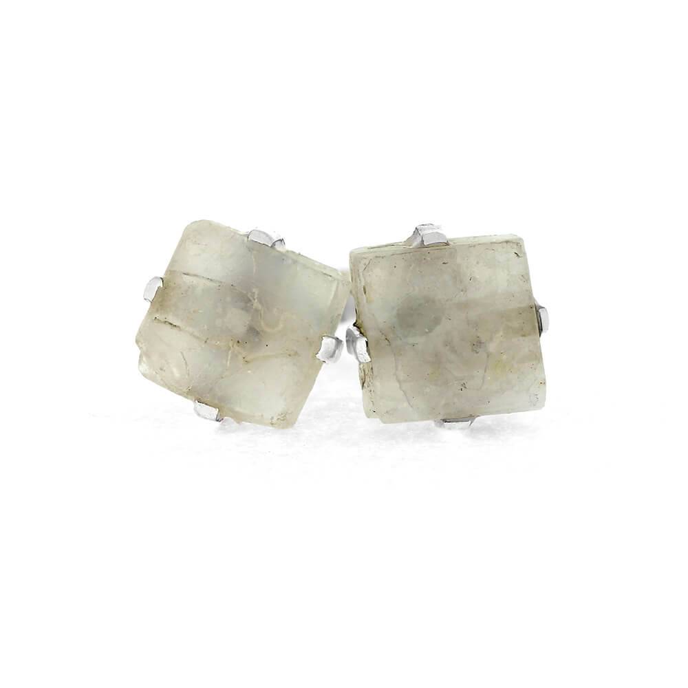 Square Moonstone Earrings