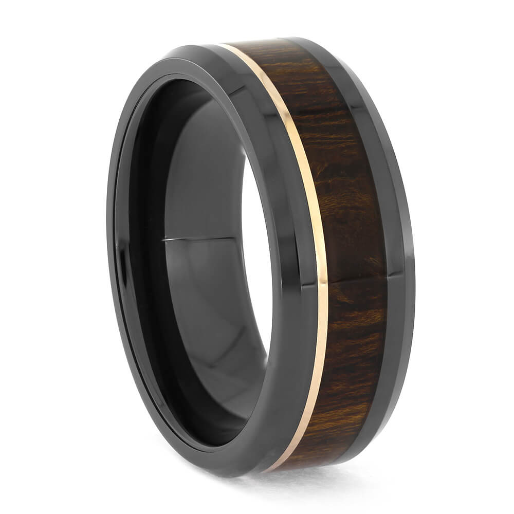 Ironwood Ring in Black Ceramic