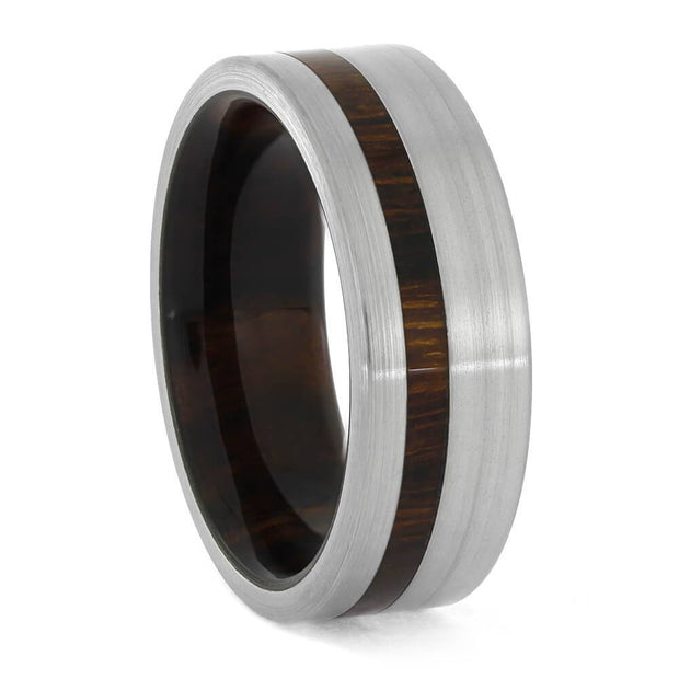 Ironwood and Titanium Wedding Band