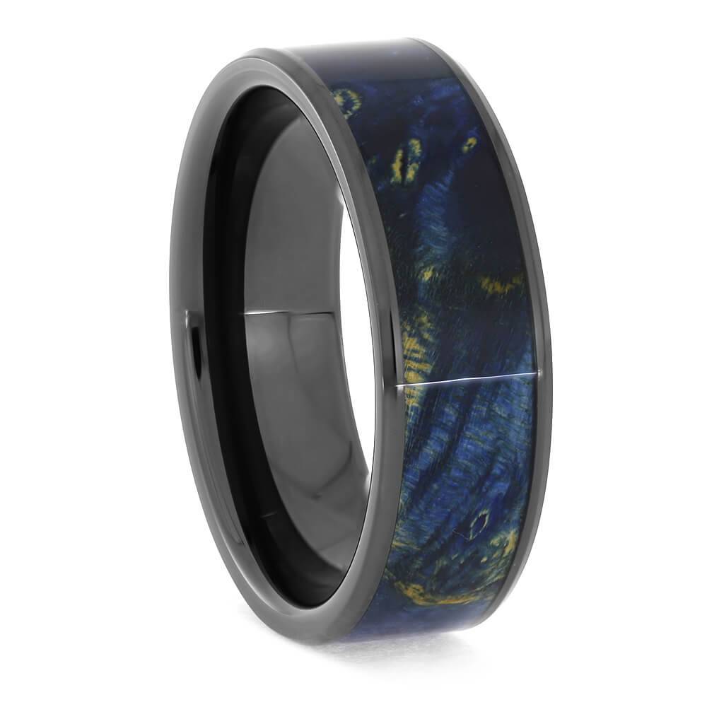 Blue Wood Wedding Band