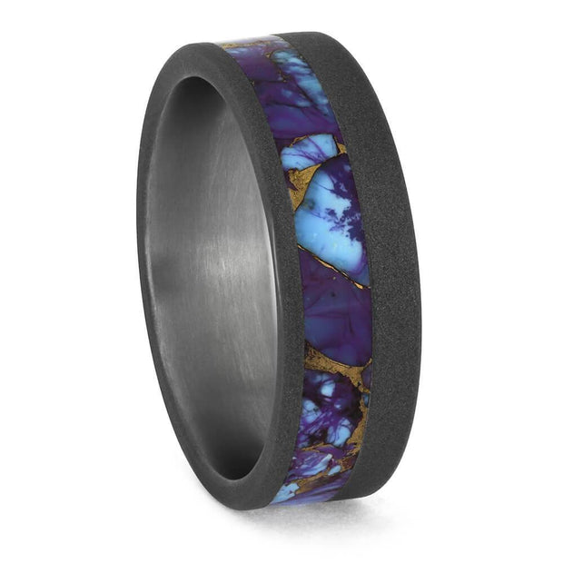Gem Alloy Wedding Band in Titanium