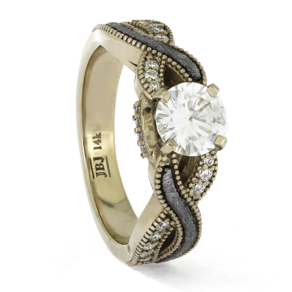 Twist Engagement Ring 14K Rose Gold Engagement Ring Unique Diamond Ring  Modern Diamond Ring Twisted Diamond Ring Unique Engagement Ring 