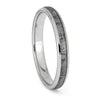 Gibeon Meteorite Wedding Band in Platinum