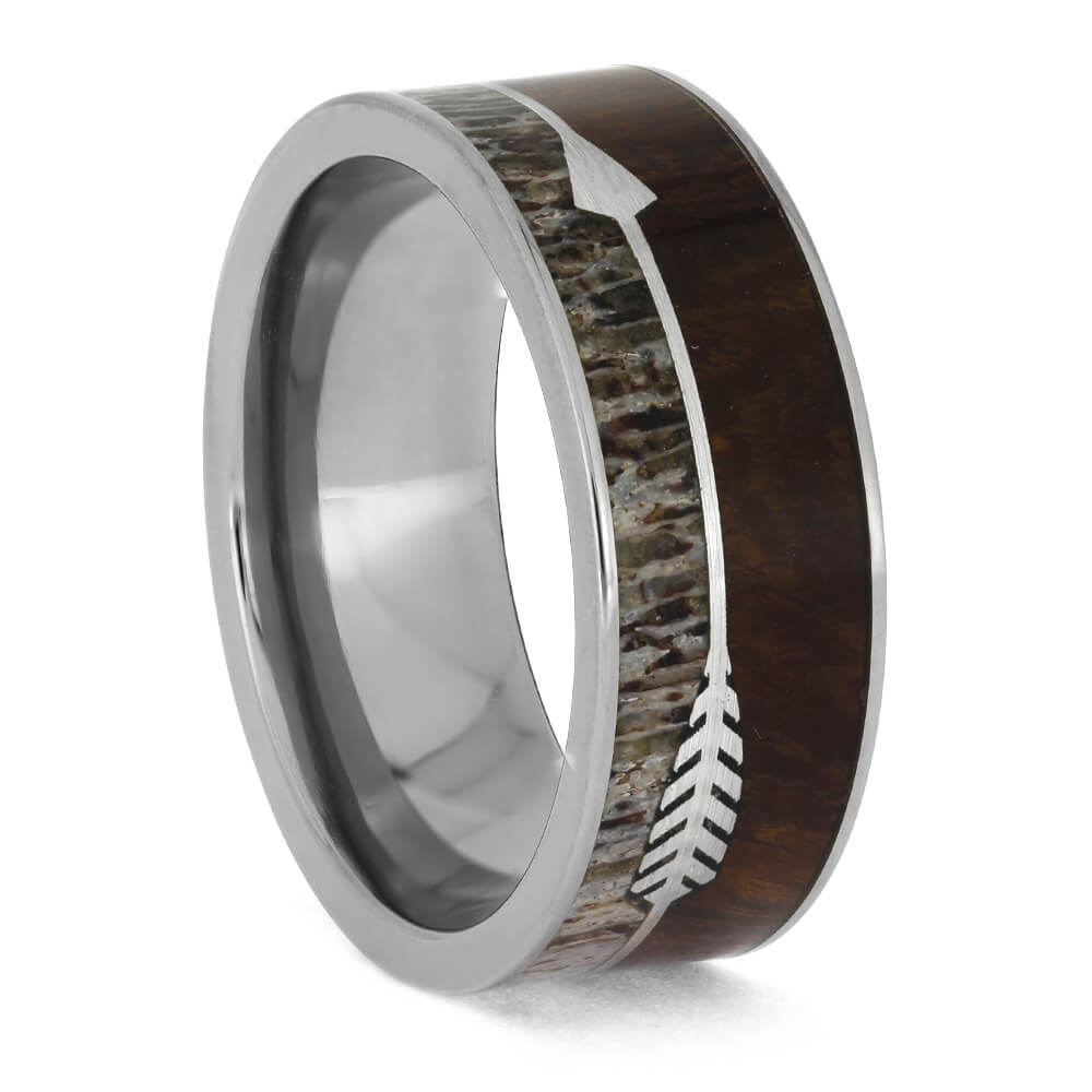 Arrow Ring with Deer Antler and Wood
