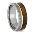 Meteorite and Whiskey Oak Wedding Band