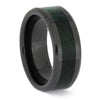 Black and Green Wood Wedding Band