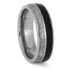 Meteorite and Vinyl Record Wedding Band