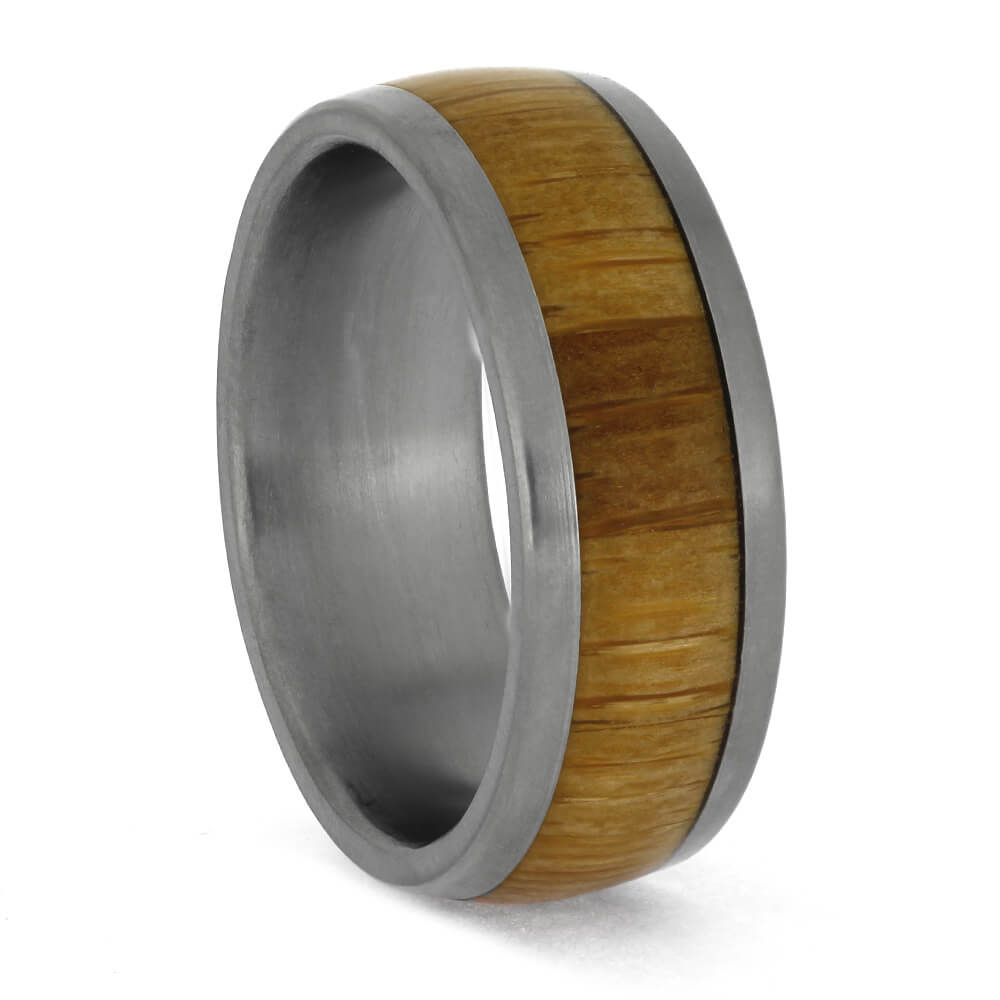 Bamboo and Titanium Ring for Men