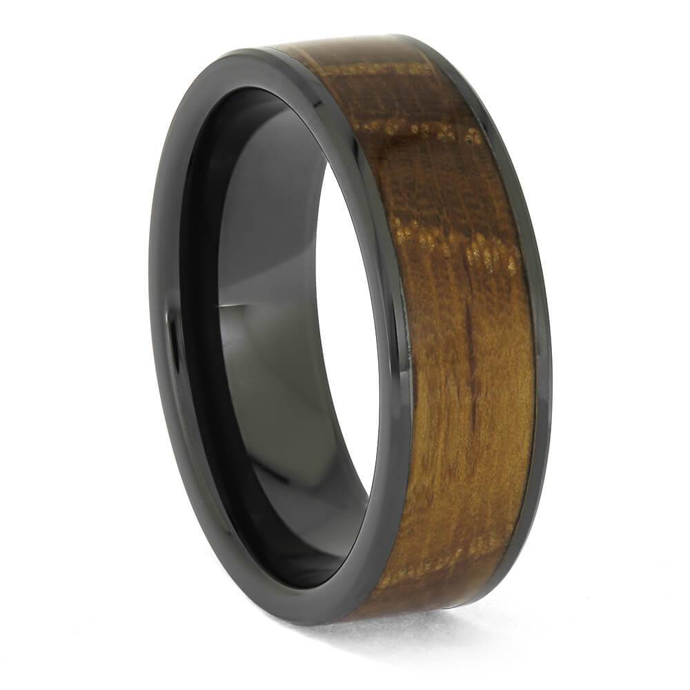 Men's Large Whiskey Barrel Oak Wedding Band