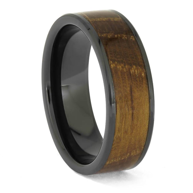 Men's Large Whiskey Barrel Oak Wedding Band