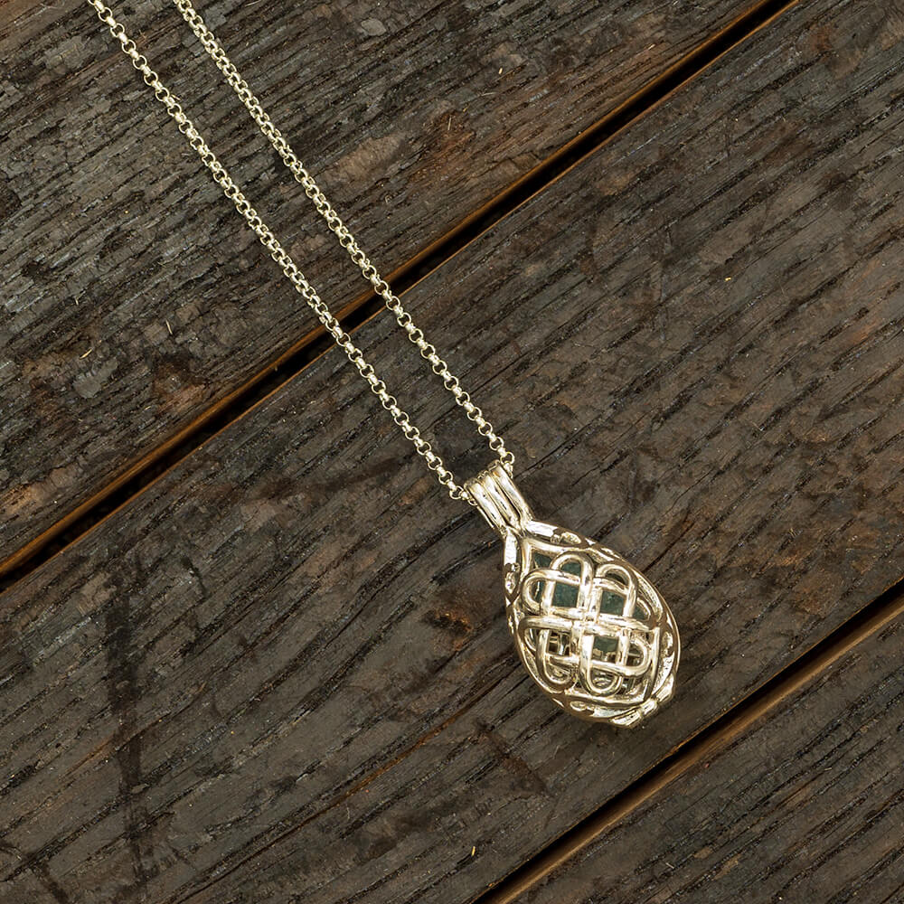 Rough Diamond Cage Necklace