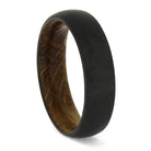 Black Zirconium and Whiskey Oak Wedding Band