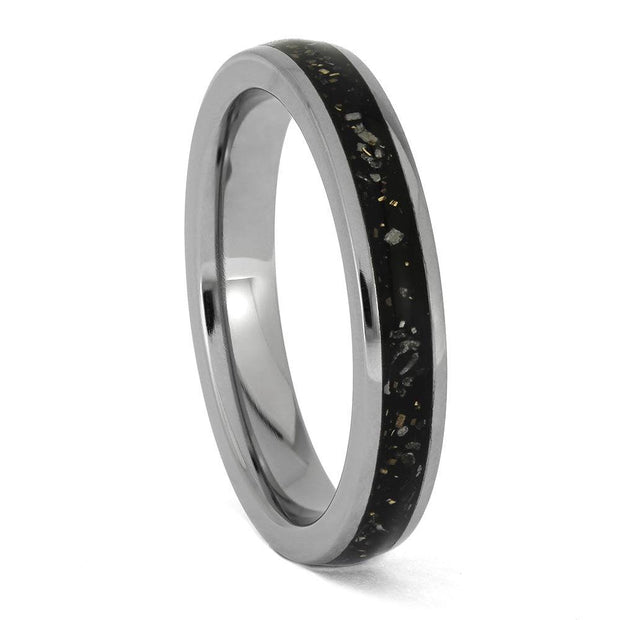 Black Stardust Wedding Band