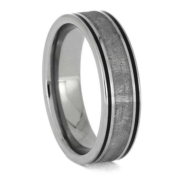 Meteorite Wedding Band in Titanium