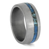 Turquoise Wedding Band in Titanium
