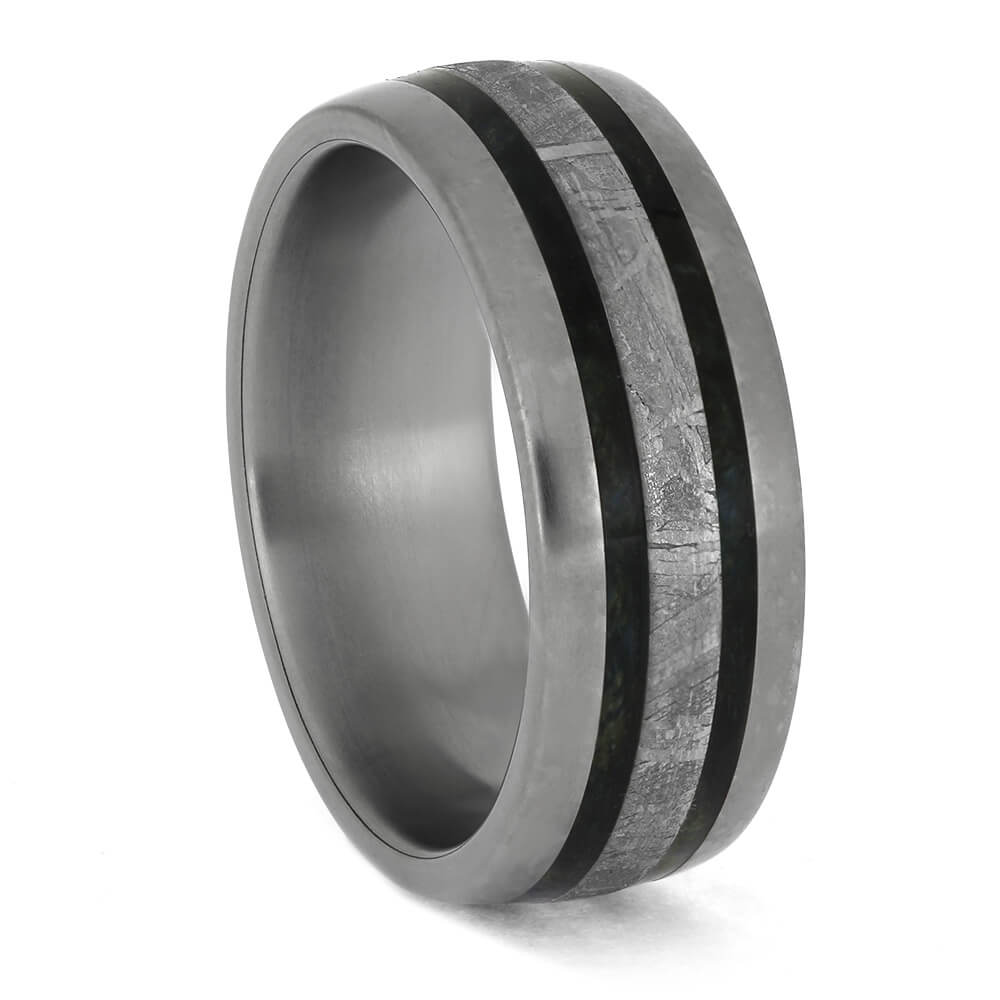 Meteorite Wedding Band in Titanium