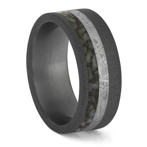 Blue Fossil Wedding Band
