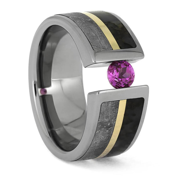 Pink Sapphire Engagement Ring