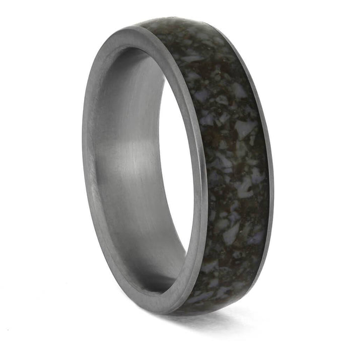 Crushed Dinosaur Bone Wedding Band