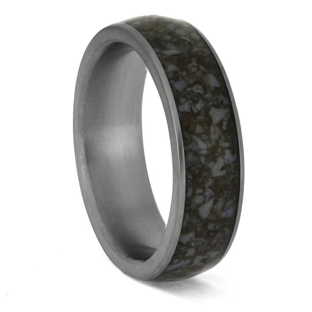 Crushed Dinosaur Bone Wedding Band