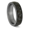 Crushed Dinosaur Bone Wedding Band