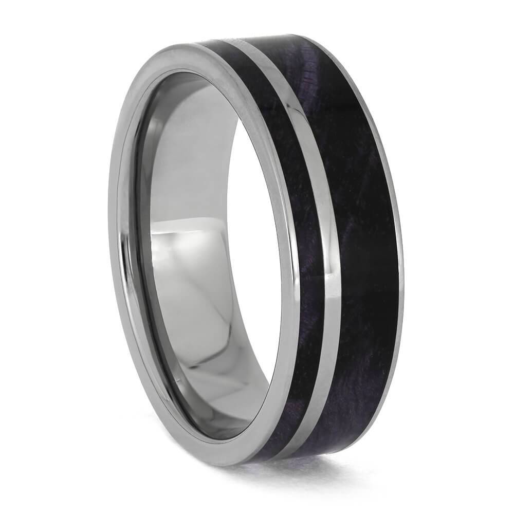 Purple Box Elder Burl Wood Ring