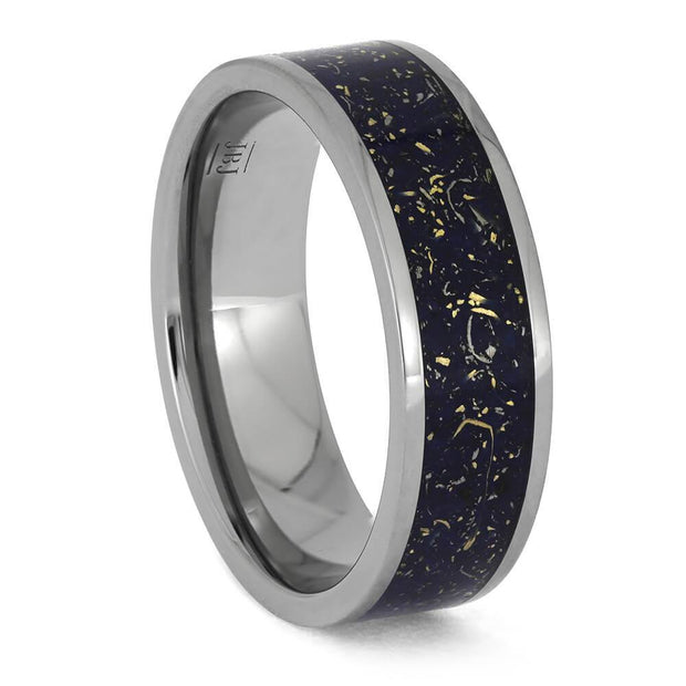 Stardust Wedding Band in Titanium